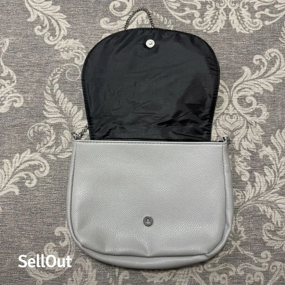 Unbranded Grey Shoulder Bag with Chain Strap Medium